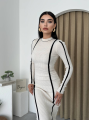 Triko Elbise - Beyaz